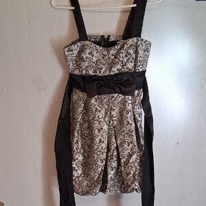 Elegant Black and Cream Kids Dress